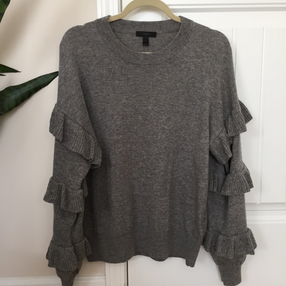 J. Crew Ruffle Sleeve Sweater